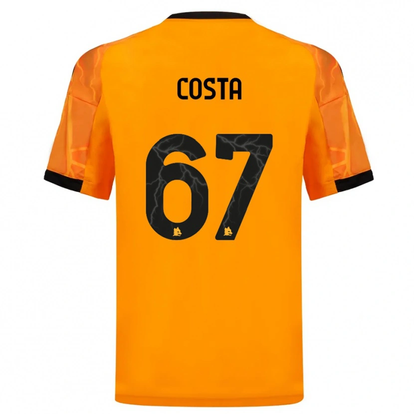 Danxen Niño Camiseta João Costa #67 Naranja Negro 2ª Equipación 2025/26 La Camisa