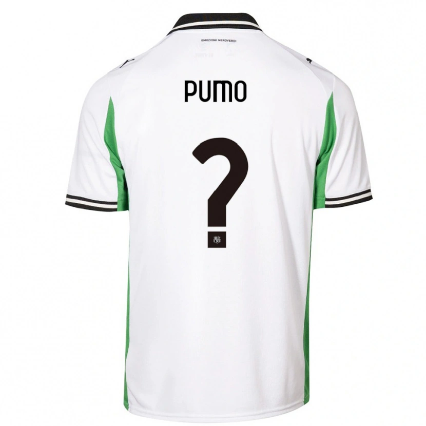 Danxen Niño Camiseta Samuele Pumo #0 Blanco Verde Negro 2ª Equipación 2025/26 La Camisa