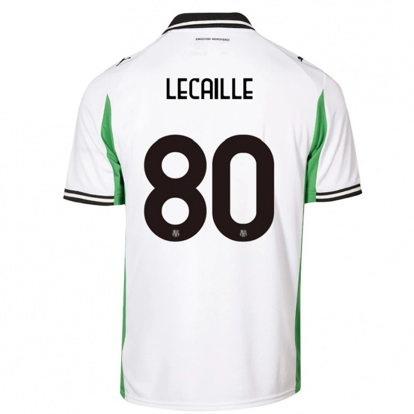 Danxen Niño Camiseta Carla Lecaille #80 Blanco Verde Negro 2ª Equipación 2025/26 La Camisa