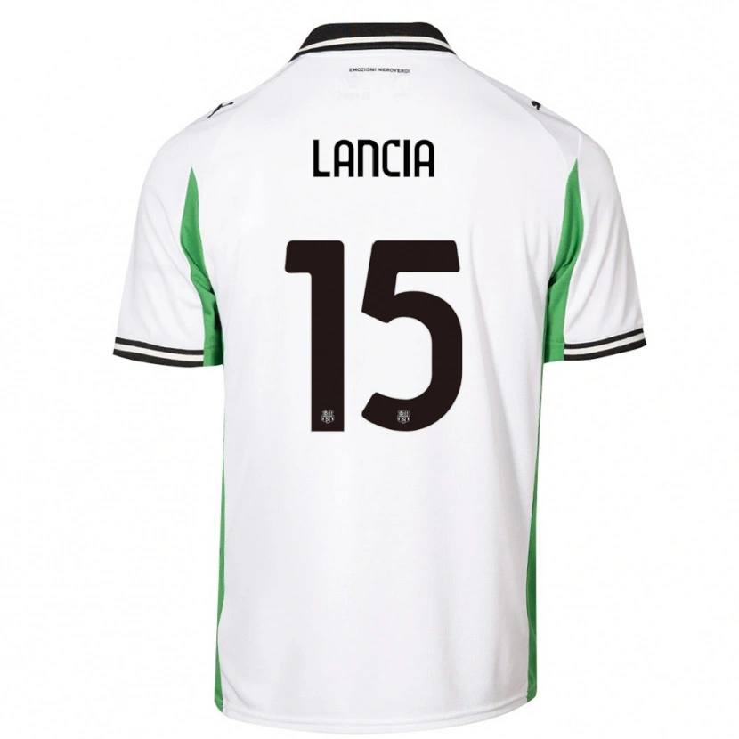 Danxen Niño Camiseta Filippo Lancia #15 Blanco Verde Negro 2ª Equipación 2025/26 La Camisa