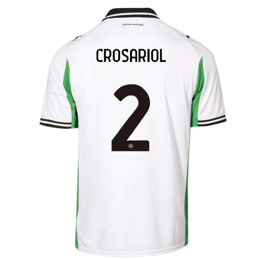Danxen Niño Camiseta Daniel Crosariol #2 Blanco Verde Negro 2ª Equipación 2025/26 La Camisa