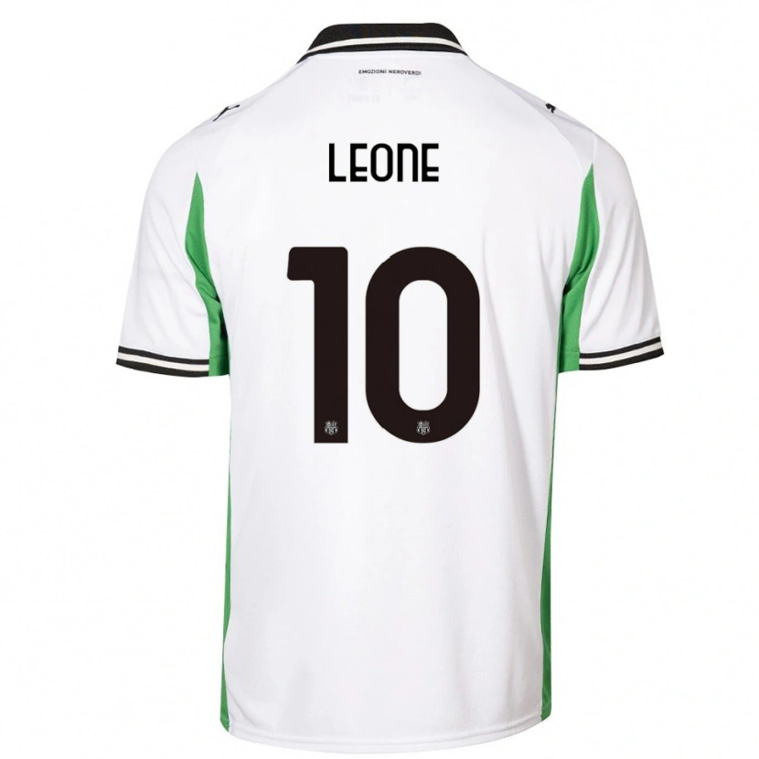 Danxen Niño Camiseta Kevin Leone #10 Blanco Verde Negro 2ª Equipación 2025/26 La Camisa