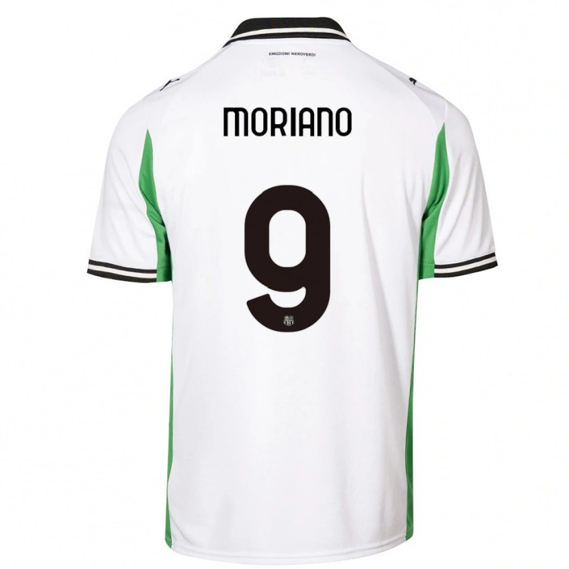 Danxen Niño Camiseta Andrea Moriano #9 Blanco Verde Negro 2ª Equipación 2025/26 La Camisa
