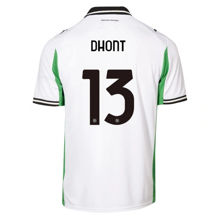 Danxen Niño Camiseta Elena Dhont #13 Blanco Verde Negro 2ª Equipación 2025/26 La Camisa