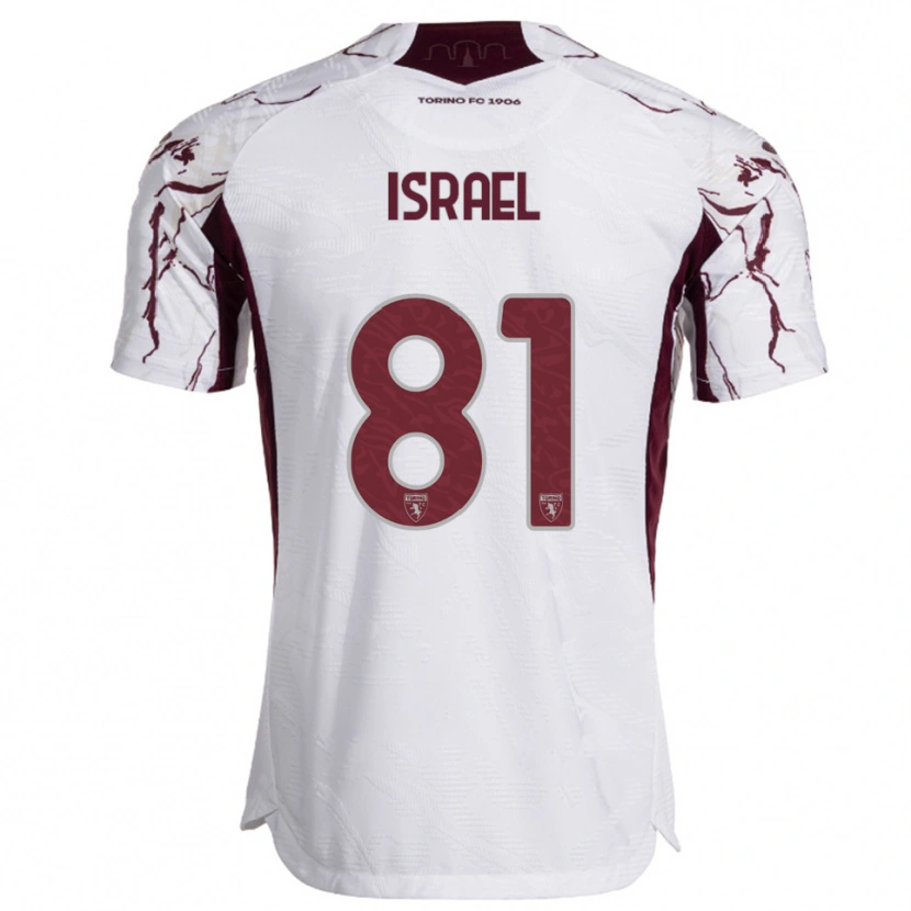Danxen Niño Camiseta Franco Israel #81 Blanco Borgoña 2ª Equipación 2025/26 La Camisa