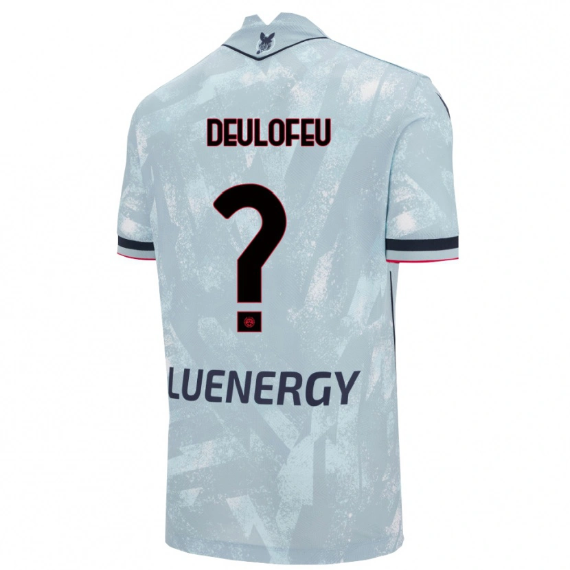 Danxen Niño Camiseta Gerard Deulofeu #0 Azul Claro Negro 2ª Equipación 2025/26 La Camisa