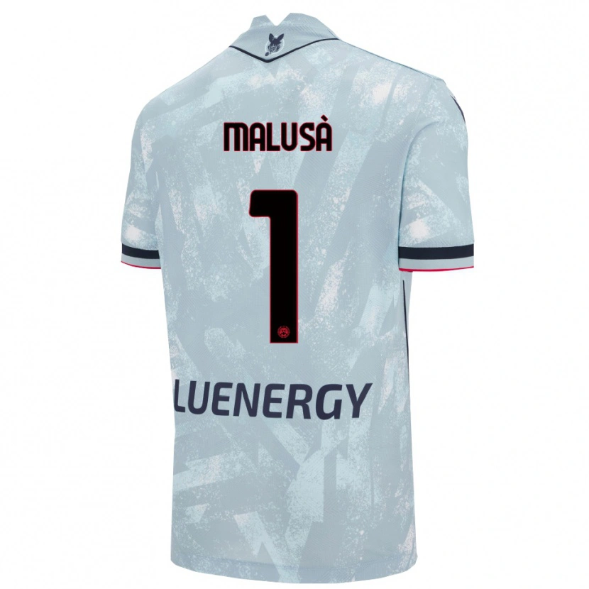 Danxen Niño Camiseta Joel Malusà #1 Azul Claro Negro 2ª Equipación 2025/26 La Camisa