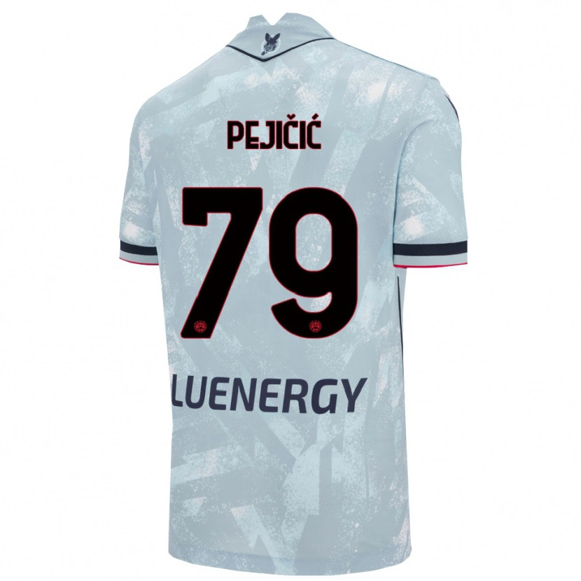 Danxen Niño Camiseta David Pejičić #79 Azul Claro Negro 2ª Equipación 2025/26 La Camisa