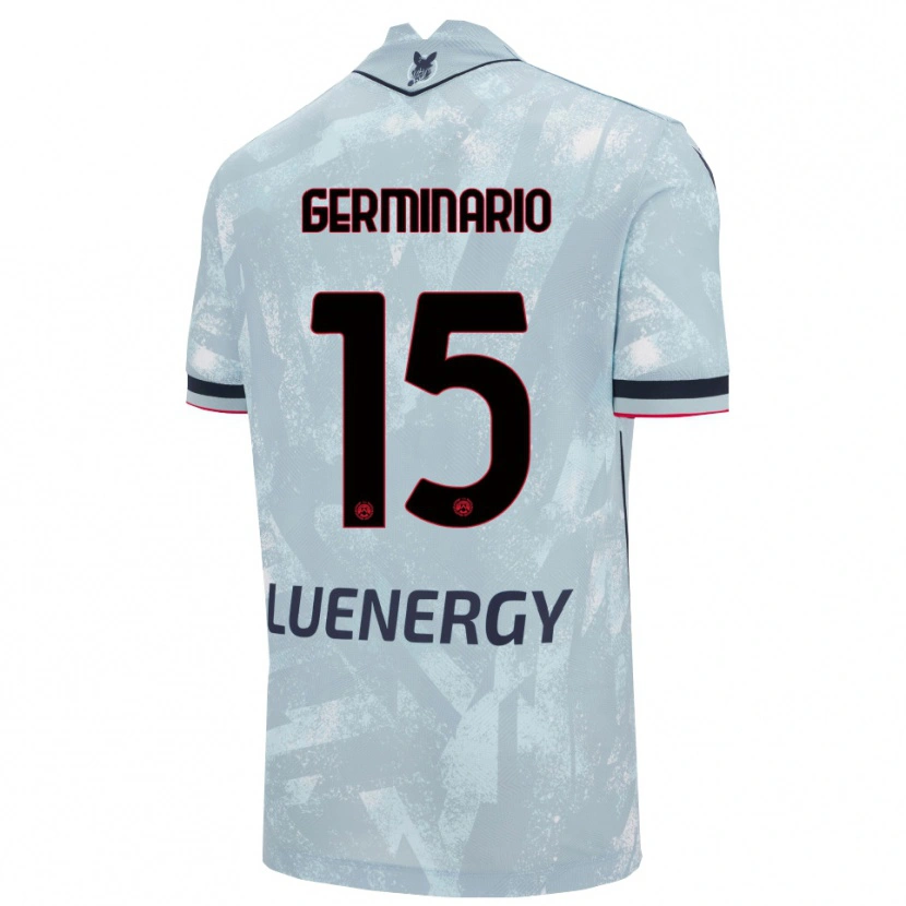 Danxen Niño Camiseta Mattia Germinario #15 Azul Claro Negro 2ª Equipación 2025/26 La Camisa