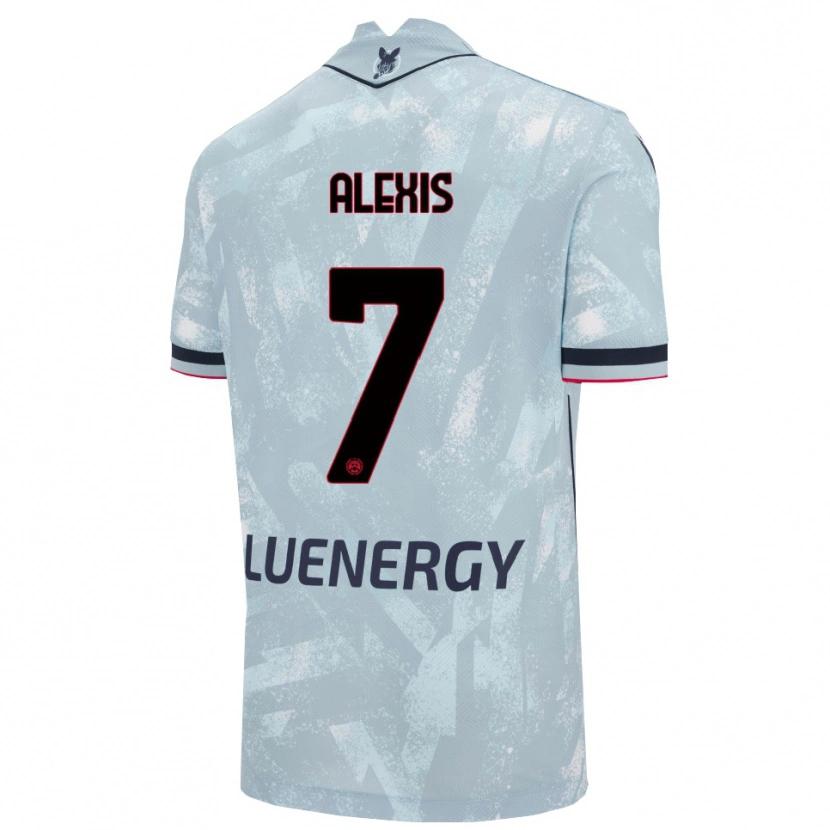 Danxen Niño Camiseta Alexis Sánchez #7 Azul Claro Negro 2ª Equipación 2025/26 La Camisa