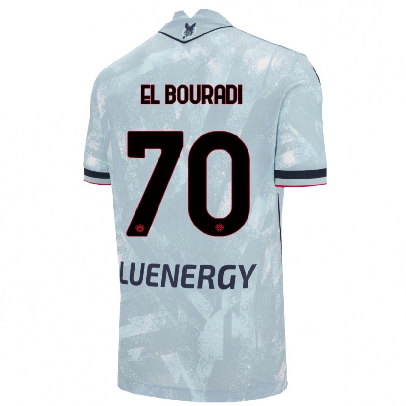 Danxen Niño Camiseta Walid El Bouradi #70 Azul Claro Negro 2ª Equipación 2025/26 La Camisa