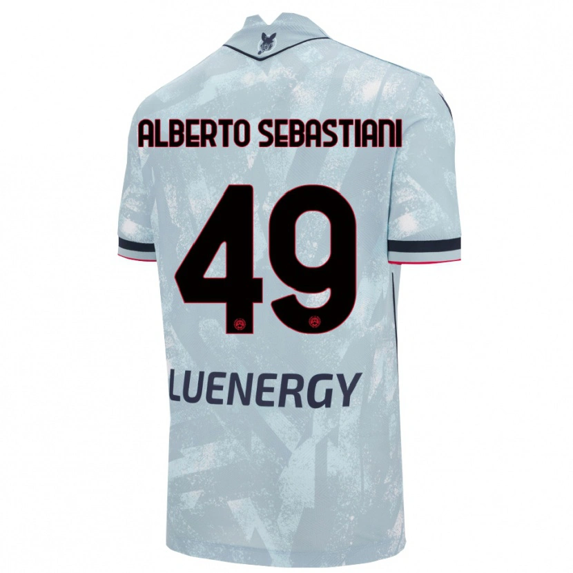 Danxen Niño Camiseta José Alberto Sebastiani #49 Azul Claro Negro 2ª Equipación 2025/26 La Camisa