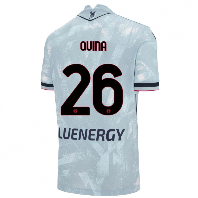 Danxen Niño Camiseta Domingos Quina #26 Azul Claro Negro 2ª Equipación 2025/26 La Camisa