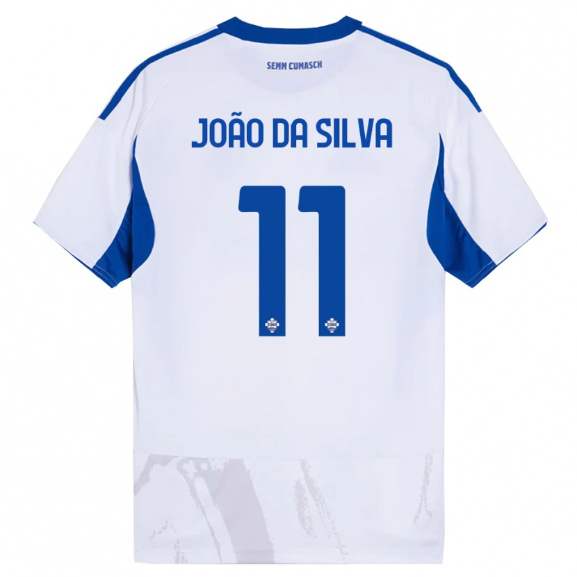 Danxen Niño Camiseta Miguel João Da Silva #11 Blanco Azul 2ª Equipación 2025/26 La Camisa