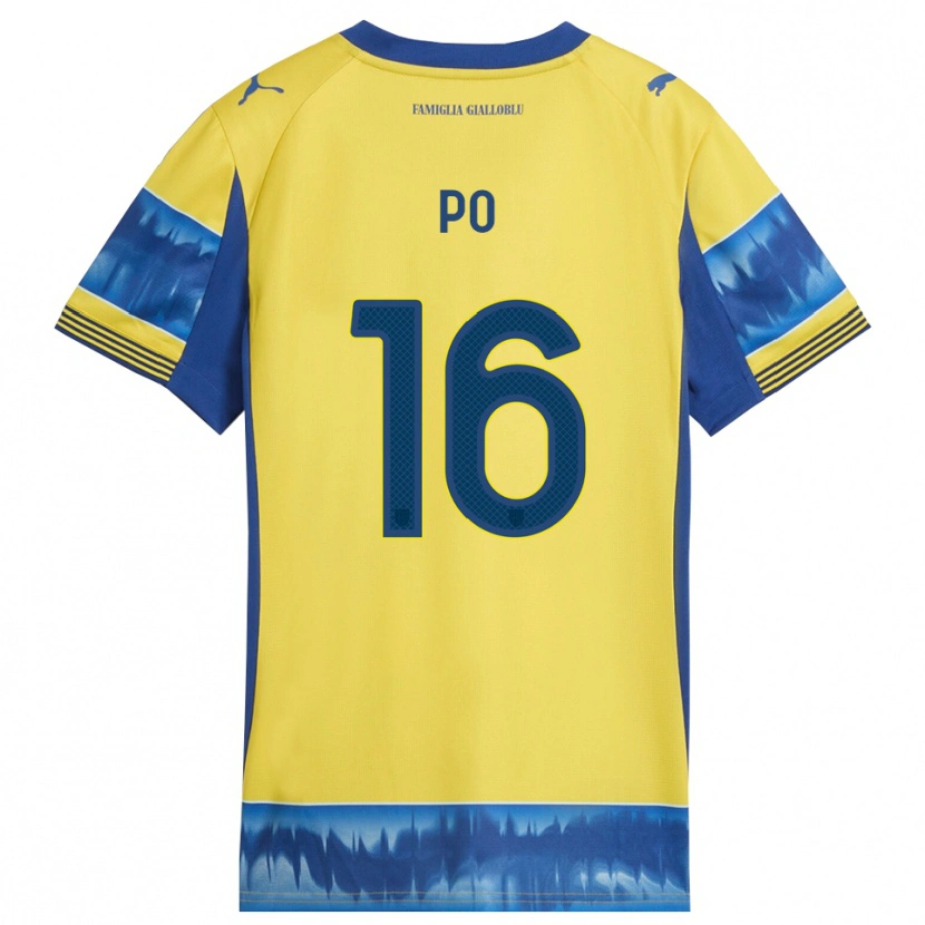 Danxen Niño Camiseta Federico Po #16 Amarillo Azul 2ª Equipación 2025/26 La Camisa