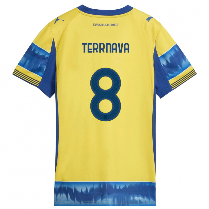 Danxen Niño Camiseta Dren Terrnava #8 Amarillo Azul 2ª Equipación 2025/26 La Camisa