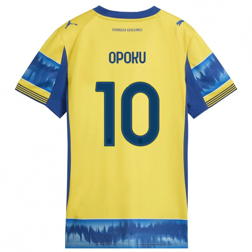 Danxen Niño Camiseta Mama Opoku #10 Amarillo Azul 2ª Equipación 2025/26 La Camisa