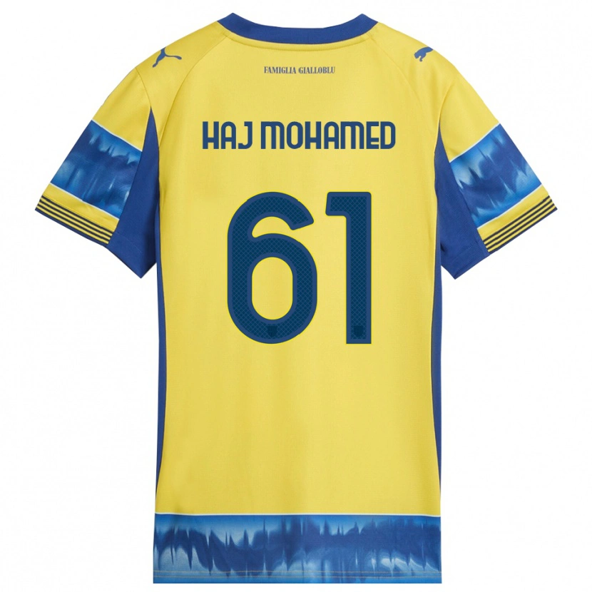 Danxen Niño Camiseta Anas Haj Mohamed #61 Amarillo Azul 2ª Equipación 2025/26 La Camisa