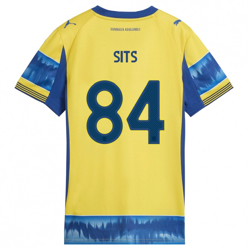 Danxen Niño Camiseta Dario Sits #84 Amarillo Azul 2ª Equipación 2025/26 La Camisa