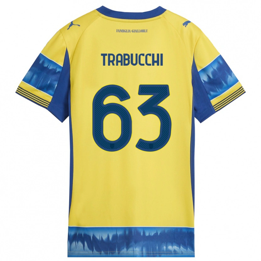 Danxen Niño Camiseta Nicolas Trabucchi #63 Amarillo Azul 2ª Equipación 2025/26 La Camisa