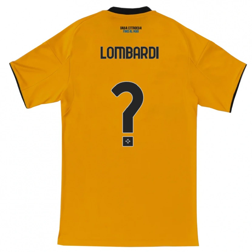 Danxen Niño Camiseta Samuele Lombardi #0 Naranja Azul 2ª Equipación 2025/26 La Camisa
