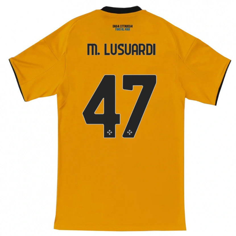 Danxen Niño Camiseta Mateus Lusuardi #47 Naranja Azul 2ª Equipación 2025/26 La Camisa