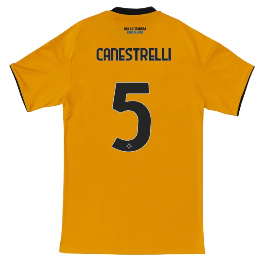 Danxen Niño Camiseta Simone Canestrelli #5 Naranja Azul 2ª Equipación 2025/26 La Camisa