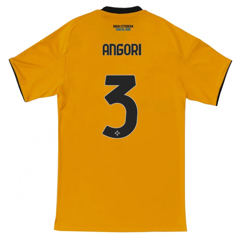 Danxen Niño Camiseta Samuele Angori #3 Naranja Azul 2ª Equipación 2025/26 La Camisa