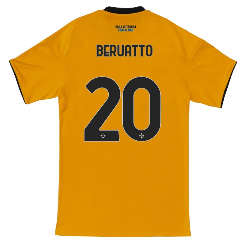 Danxen Niño Camiseta Pietro Beruatto #20 Naranja Azul 2ª Equipación 2025/26 La Camisa