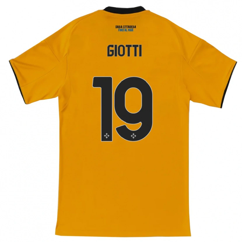 Danxen Niño Camiseta Emanuele Giotti #19 Naranja Azul 2ª Equipación 2025/26 La Camisa