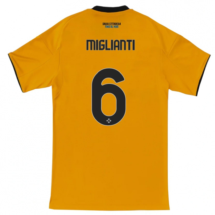 Danxen Niño Camiseta Niccolò Miglianti #6 Naranja Azul 2ª Equipación 2025/26 La Camisa