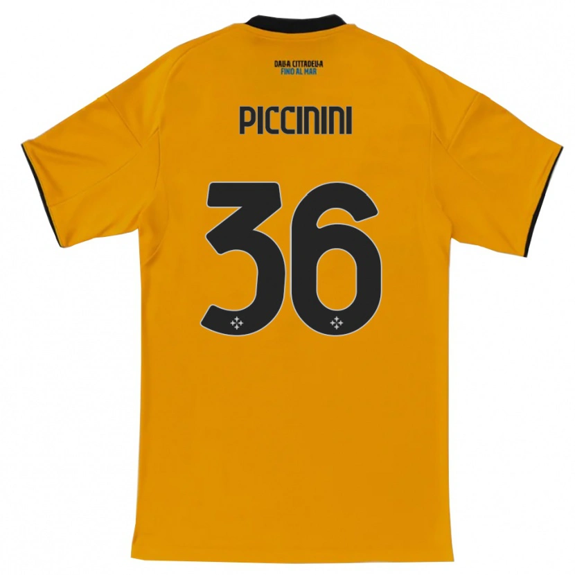 Danxen Niño Camiseta Gabriele Piccinini #36 Naranja Azul 2ª Equipación 2025/26 La Camisa