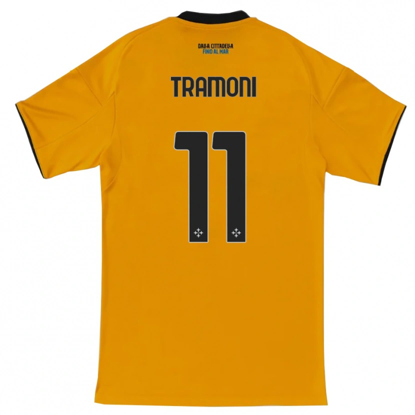 Danxen Niño Camiseta Matteo Tramoni #11 Naranja Azul 2ª Equipación 2025/26 La Camisa