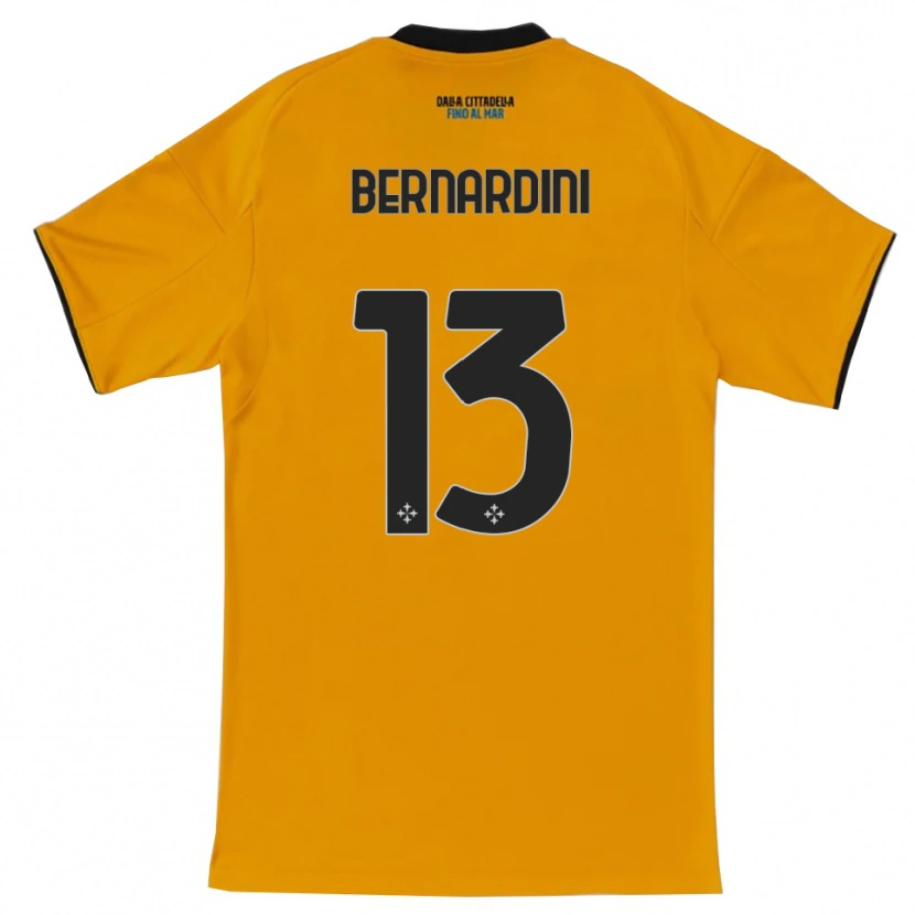 Danxen Niño Camiseta Andrea Bernardini #13 Naranja Azul 2ª Equipación 2025/26 La Camisa