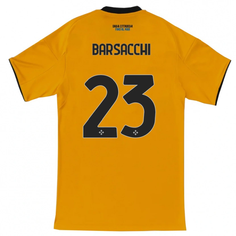 Danxen Niño Camiseta Cristian Barsacchi #23 Naranja Azul 2ª Equipación 2025/26 La Camisa