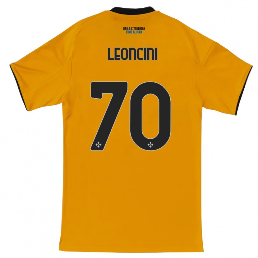 Danxen Niño Camiseta Mattia Leoncini #70 Naranja Azul 2ª Equipación 2025/26 La Camisa