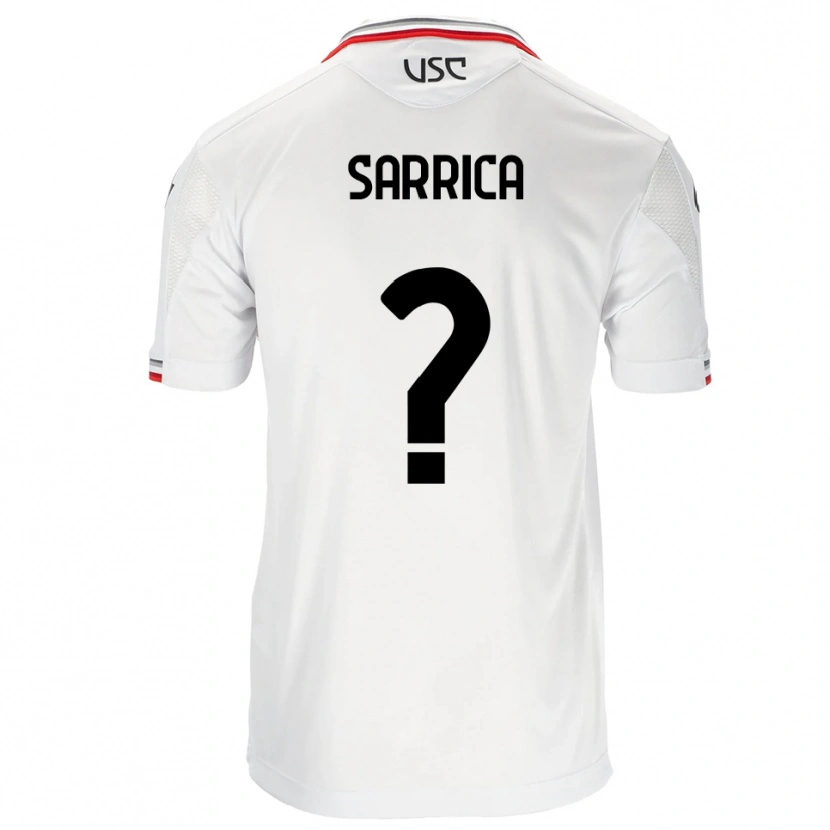 Danxen Niño Camiseta Antonino Sarrica #0 Blanco Rojo 2ª Equipación 2025/26 La Camisa