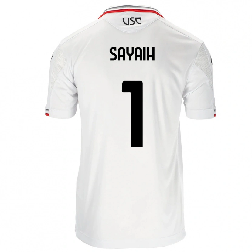 Danxen Niño Camiseta Ilyas Sayaih #1 Blanco Rojo 2ª Equipación 2025/26 La Camisa
