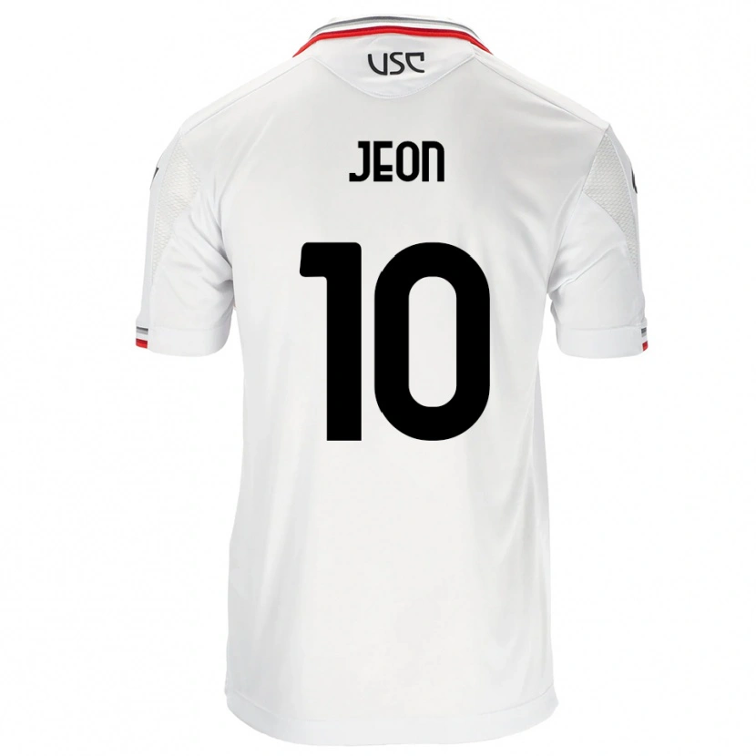 Danxen Niño Camiseta Joseph Jeon #10 Blanco Rojo 2ª Equipación 2025/26 La Camisa