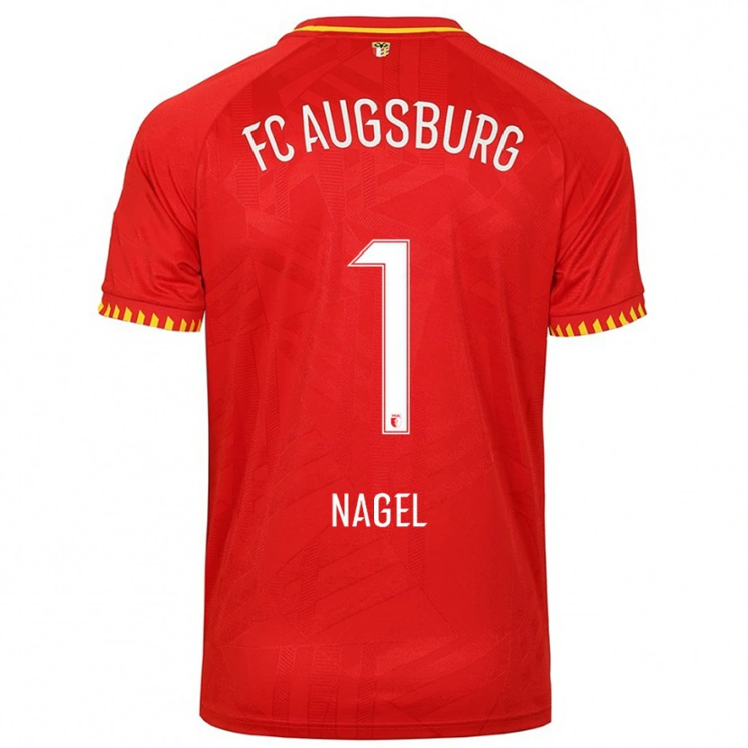 Danxen Niño Camiseta Timo Nagel #1 Rojo Amarillo 2ª Equipación 2025/26 La Camisa