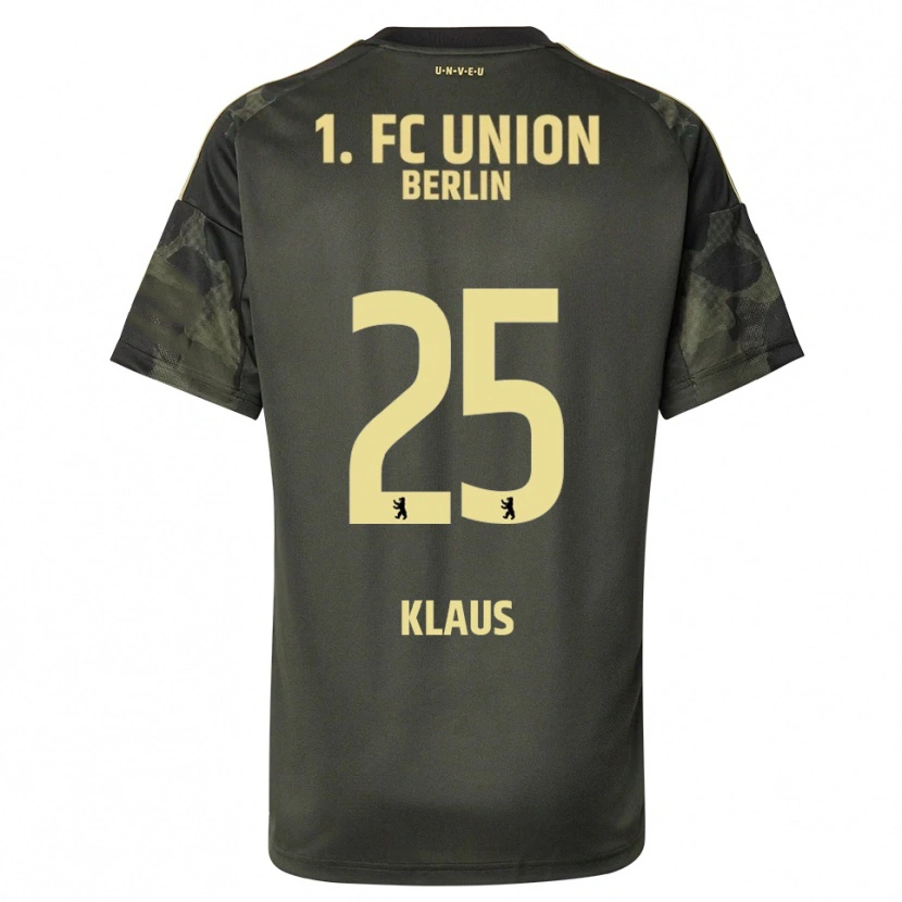 Danxen Niño Camiseta Carl Klaus #25 Verde Oscuro Negro 2ª Equipación 2025/26 La Camisa