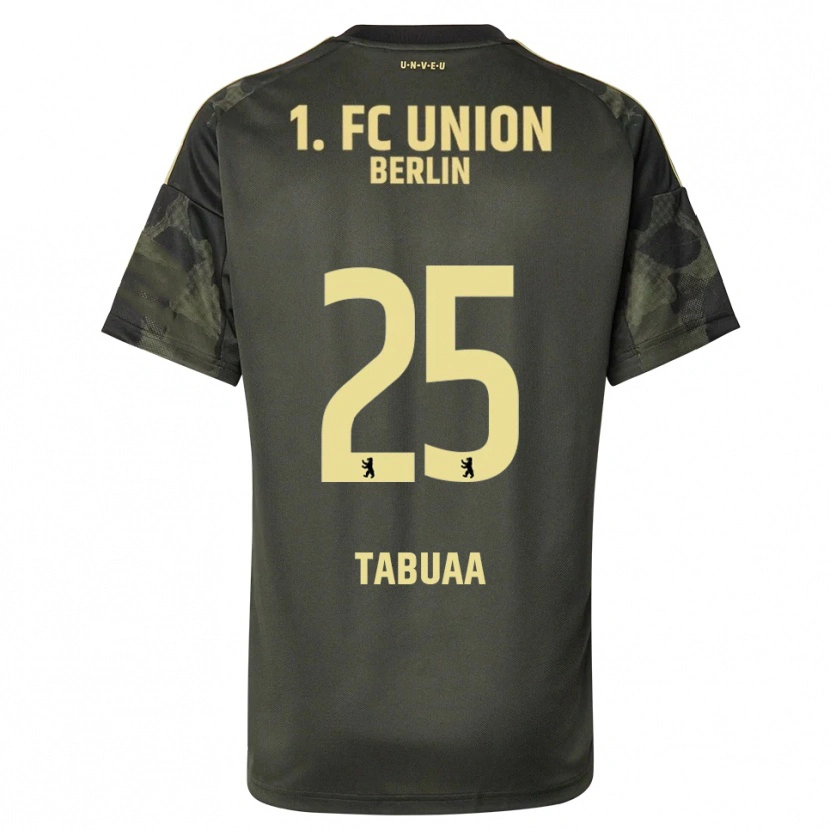 Danxen Niño Camiseta Stephen Tabuaa #25 Verde Oscuro Negro 2ª Equipación 2025/26 La Camisa
