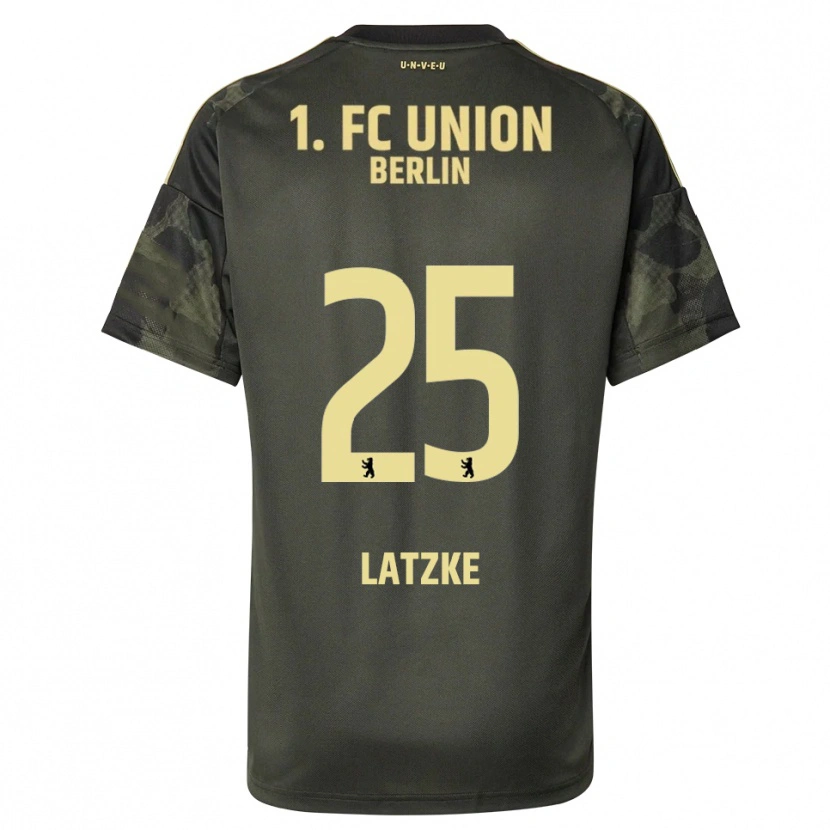 Danxen Niño Camiseta Jannes Latzke #25 Verde Oscuro Negro 2ª Equipación 2025/26 La Camisa