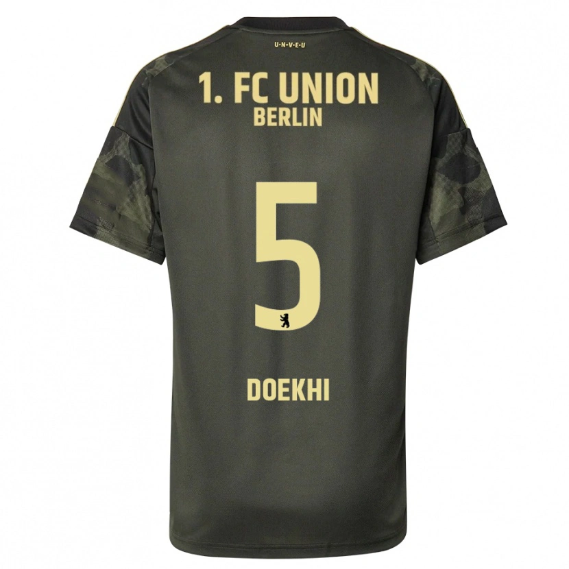 Danxen Niño Camiseta Danilho Doekhi #5 Verde Oscuro Negro 2ª Equipación 2025/26 La Camisa