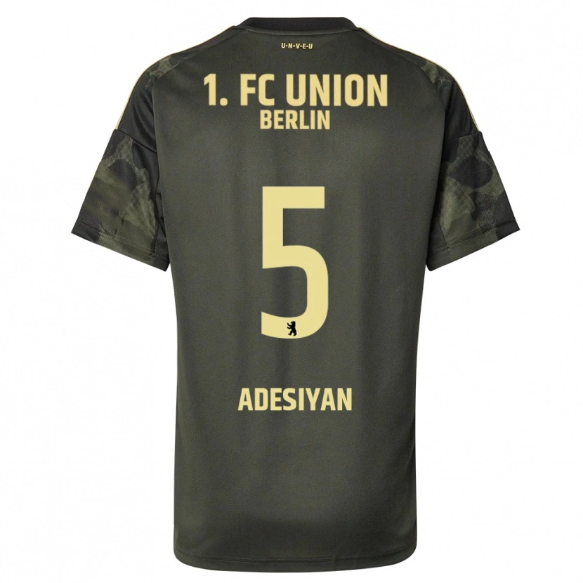 Danxen Niño Camiseta Olufemi Adesiyan #5 Verde Oscuro Negro 2ª Equipación 2025/26 La Camisa