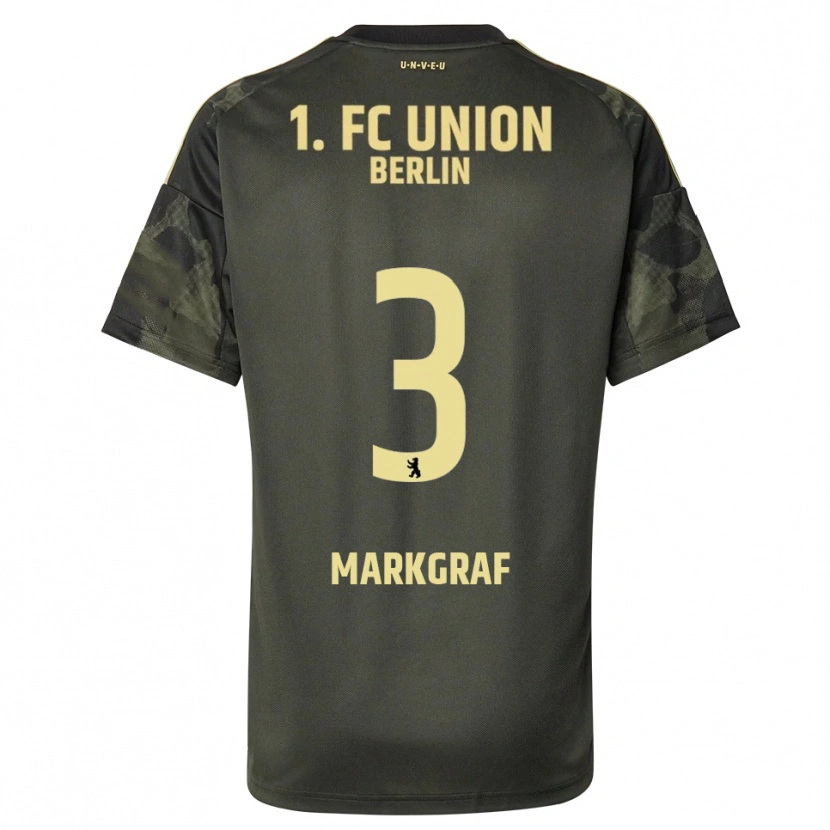 Danxen Niño Camiseta Andrik Markgraf #3 Verde Oscuro Negro 2ª Equipación 2025/26 La Camisa