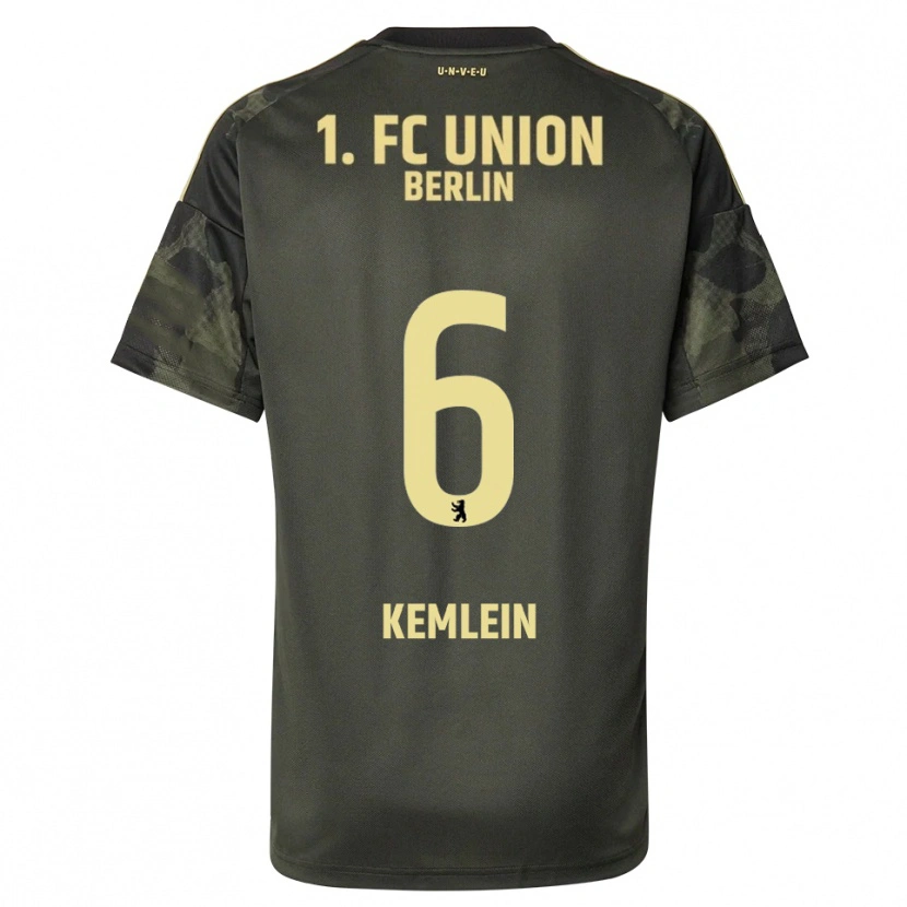 Danxen Niño Camiseta Aljoscha Kemlein #6 Verde Oscuro Negro 2ª Equipación 2025/26 La Camisa