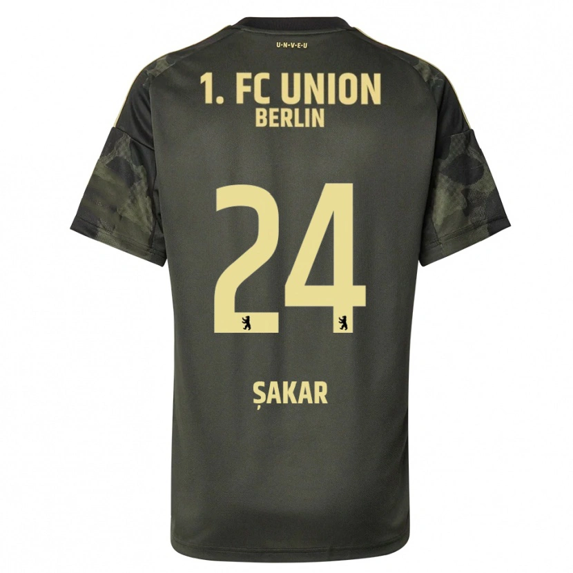 Danxen Niño Camiseta Fatma Şakar #24 Verde Oscuro Negro 2ª Equipación 2025/26 La Camisa
