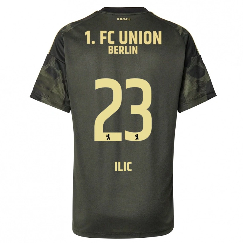 Danxen Niño Camiseta Andrej Ilic #23 Verde Oscuro Negro 2ª Equipación 2025/26 La Camisa