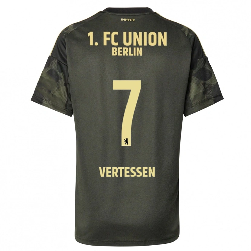 Danxen Niño Camiseta Yorbe Vertessen #7 Verde Oscuro Negro 2ª Equipación 2025/26 La Camisa
